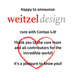 weitzeldesign mit Contao 4.8 am Start